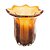 VASO DE VIDRO ITALY ÂMBAR E MARROM 18CM X 18,5CM - WOLFF - Imagem 1