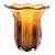 VASO DE VIDRO ITALY ÂMBAR E MARROM 18CM X 18,5CM - WOLFF - Imagem 2