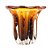 VASO DE VIDRO ITALY ÂMBAR E MARROM 12CM X 11CM - WOLFF - Imagem 3