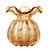 VASO DE VIDRO ITALY ÂMBAR E DOURADO 13CM X 17CM - WOLFF - Imagem 3