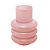 VASO DE VIDRO GOMOS ROSA 10CM X 10CM X 14CM - WOLFF - Imagem 1
