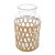 VASO DE VIDRO E FIBRA NATURAL 12,5CM X 22,5CM - WOLFF - Imagem 1