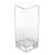VASO DE VIDRO COM FIO DE OURO TAJ 10CM X 10CM X 25CM - WOLFF - Imagem 1