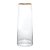 VASO DE VIDRO COM BORDA DOURADA LIZ 9CM X 9CM X 22CM - WOLFF - Imagem 2