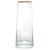 VASO DE VIDRO COM BORDA DOURADA LIZ 11CM X 11CM X 27CM - WOLFF - Imagem 2