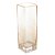VASO DE VIDRO COM BORDA DOURADA ÂMBAR TAJ 8CM X 8CM X 25CM - WOLFF - Imagem 1
