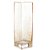 VASO DE VIDRO COM BORDA DOURADA ÂMBAR TAJ 8CM X 8CM X 25CM - WOLFF - Imagem 2