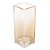 VASO DE VIDRO COM BORDA DOURADA ÂMBAR TAJ 8CM X 8CM X 20,5CM - WOLFF - Imagem 1