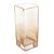 VASO DE VIDRO COM BORDA DOURADA ÂMBAR TAJ 10CM X 10CM X 25CM - WOLFF - Imagem 1