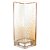 VASO DE VIDRO COM BORDA DOURADA ÂMBAR TAJ 10CM X 10CM X 25CM - WOLFF - Imagem 2