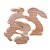 TÁBUA QUEBRA CABEÇA DECORATIVA DE MADEIRA PINUS EASTER 29CM X 24CM X 2CM - WOODART - Imagem 3
