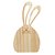 TÁBUA DE MADEIRA DECORATIVA COELHO EASTER PINUS 35CM X 18,5CM X 1,5CM - WOODART - Imagem 4