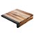 TÁBUA DE MADEIRA COM FRISO TECA VERMONT BLACK 35CM X 35CM X 7CM - WOLFF CRAFT - Imagem 1