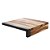 TÁBUA DE MADEIRA COM FRISO TECA VERMONT BLACK 35CM X 35CM X 7CM - WOLFF CRAFT - Imagem 2