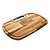 TÁBUA DE CORTE DE MADEIRA TECA COM ALÇA LATERAL BARBECUE  45CM X 30CM X 2CM - WOLFF CRAFT - Imagem 1