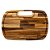 TÁBUA DE CORTE DE MADEIRA TECA COM ALÇA LATERAL BARBECUE  45CM X 30CM X 2CM - WOLFF CRAFT - Imagem 4
