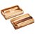 TÁBUA COM FUNÇÃO DE BANDEJA DE MADEIRA TECA BARBECUE 45CM X 30CM X 4CM - WOLFF CRAFT - Imagem 1