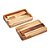 TÁBUA COM FUNÇÃO DE BANDEJA DE MADEIRA TECA BARBECUE 35CM X 23CM X 4CM - WOLFF CRAFT - Imagem 1
