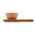 SUPORTE DE MADEIRA COM BOWL SALMON LIPTUS 20CM X 13CM X 6CM - WOODART - Imagem 3