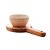 SUPORTE DE MADEIRA COM BOWL SALMON LIPTUS 20CM X 13CM X 6CM - WOODART - Imagem 1