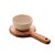 SUPORTE DE MADEIRA COM BOWL MARFIM LIPTUS 20CM X 13CM X 6CM - WOODART - Imagem 1