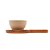 SUPORTE DE MADEIRA COM BOWL MARFIM LIPTUS 20CM X 13CM X 6CM - WOODART - Imagem 4