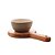 SUPORTE DE MADEIRA COM BOWL CINZA LIPTUS 23CM X 13,5CM X 7CM - WOODART - Imagem 3