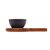 SUPORTE DE MADEIRA COM BOWL AZUL LIPTUS 20CM X 13CM X 6CM - WOODART - Imagem 3