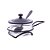 QUEIJEIRA DE VIDRO E AÇO INOX COM COLHER E SUPORTE ITALY PRETO FOSCO 16CM X 10CM X 8CM - WOLFF - Imagem 3