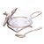 QUEIJEIRA DE VIDRO E AÇO INOX COM COLHER E SUPORTE ITALY CHAMPANHE 16CM X 10CM X 8CM - WOLFF - Imagem 3