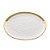 PRATO RASO DE PORCELANA DUBAI BRANCO E DOURADO 25 CM - WOLFF - Imagem 1