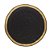 PRATO PARA SOBREMESA DE PORCELANA DUBAI PRETO E DOURADO 21 CM - WOLFF - Imagem 3