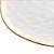 PRATO PARA SOBREMESA DE PORCELANA DUBAI BRANCO E DOURADO 21 CM - WOLFF - Imagem 5
