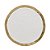 PRATO PARA SOBREMESA DE PORCELANA DUBAI BRANCO E DOURADO 21 CM - WOLFF - Imagem 4