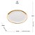 PRATO PARA SOBREMESA DE PORCELANA DUBAI BRANCO E DOURADO 21 CM - WOLFF - Imagem 2