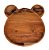 PRATO PARA SOBREMESA DE MADEIRA EM FORMATO DE URSO TECA KIDS 22CM X 22CM X 2,5CM - WOLFF CRAFT - Imagem 4