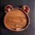 PRATO PARA SOBREMESA DE MADEIRA EM FORMATO DE URSO TECA KIDS 22CM X 22CM X 2,5CM - WOLFF CRAFT - Imagem 5