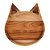 PRATO PARA SOBREMESA DE MADEIRA EM FORMATO DE GATO TECA KIDS 20CM - WOLFF CRAFT - Imagem 4