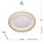 PRATO PARA SOBREMESA DE CRISTAL DAISY BORDA DOURADA 20CM - WOLFF - Imagem 2