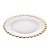 PRATO PARA SOBREMESA DE CRISTAL DAISY BORDA DOURADA 20CM - WOLFF - Imagem 3