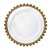 PRATO PARA SOBREMESA DE CRISTAL DAISY BORDA DOURADA 20CM - WOLFF - Imagem 5