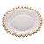 PRATO PARA SOBREMESA DE CRISTAL DAISY BORDA DOURADA 20CM - WOLFF - Imagem 1