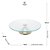 PRATO GIRATÓRIO PARA BOLO DE VIDRO COM PÉ DE AÇO INOX MÔNACO CHAMPANHE 40CM - WOLFF - Imagem 2