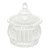 POTICHE DE VIDRO HAT STRIPES 8CM X 8CM X 9,5CM - WOLFF - Imagem 1