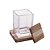 POTE MULTIUSO DE CRISTAL COM SUPORTE E TAMPA EM MADEIRA TECA 11,5CM X 14,5CM - WOLFF CRAFT - Imagem 4
