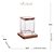 POTE MULTIUSO DE CRISTAL COM SUPORTE E TAMPA EM MADEIRA TECA 11,5CM X 14,5CM - WOLFF CRAFT - Imagem 2