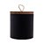 POTE DE AÇO INOX COM TAMPA EM MADEIRA TECA PRETO 13CM X 10CM - WOLFF CRAFT - Imagem 3