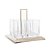 PORTA TALHERES DE CRISTAL E AÇO INOX TORCELLO CHAMPANHE 24CM X 22CM - WOLFF - Imagem 4
