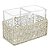 PORTA TALHERES DE AÇO INOX COM CRISTAL GARDEN CHAMPANHE 18CM X 10CM X 12,5CM - WOLFF - Imagem 1