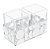 PORTA TALHERES DE AÇO INOX COM CRISTAL BAUHAUS 18CM X 10CM X 7,5CM - WOLFF - Imagem 1